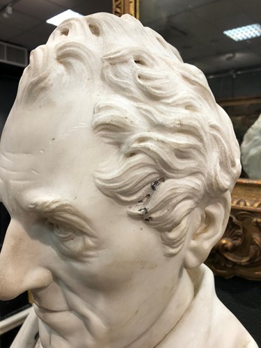 Lot 933 - A 19th century marble bust by John Kirk
