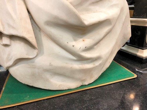 Lot 933 - A 19th century marble bust by John Kirk