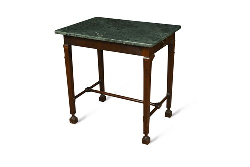 Lot 483 - A George III marble top mahogany side table