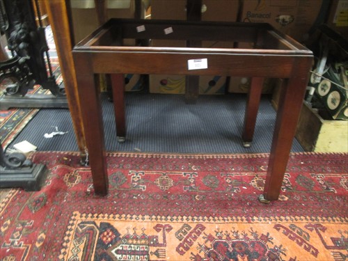 Lot 553 - A Hepplewhite style mahogany stool, on moulded...