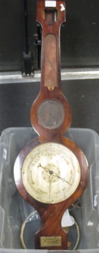 Lot 482 - A 19th century mahogany banjo cased barometer