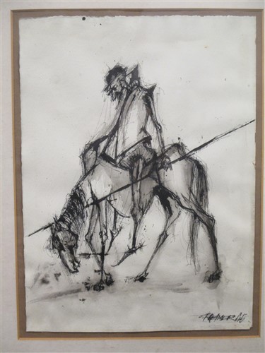 Lot 327 - Spanish School, 20th Century, Don Quixote