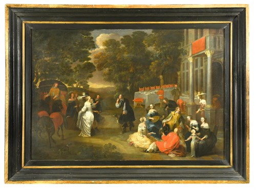 Lot 102 - Studio of Hieronymus Janssens (Flemish, 1624-1693)