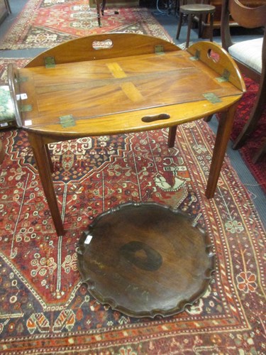 Lot 647 - A later 19th century mahogany folding butler's...