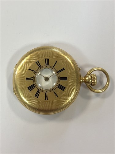 Lot 442 - Charles Frodsham - A continental half hunter pocket watch