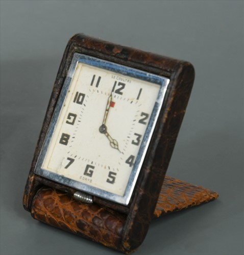 Lot 129 - A 1930's Le Coultre travelling alarm clock