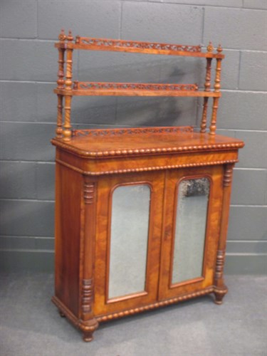 Lot 535 - A Victorian burr walnut chiffonier 139 x 93 x...