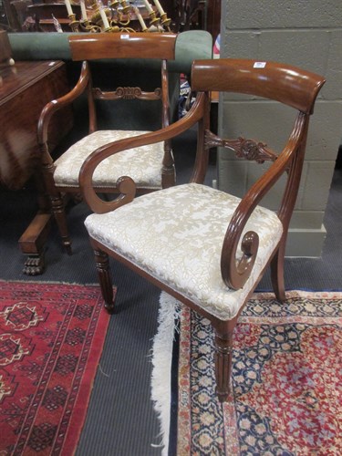 Lot 648 - A near pair of 19th century mahogany bar back...