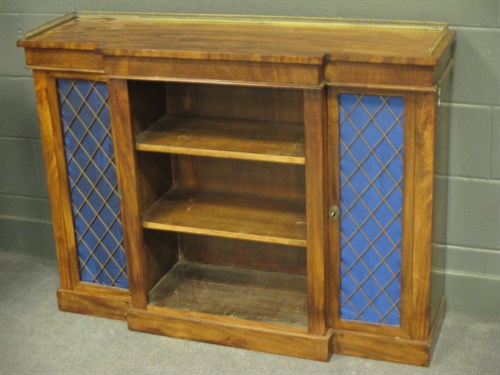 Lot 604 - A 19th century mahogany breakfront credenza...