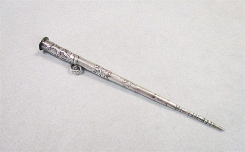 Lot 351 - A continental metalwares knitting needle sheath