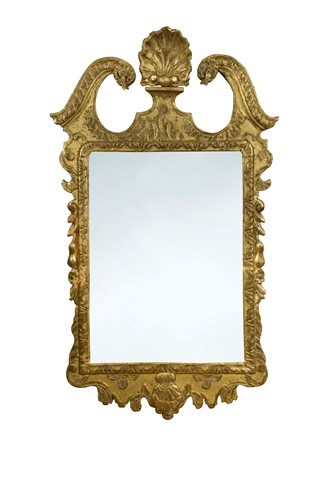Lot 310 - A George I gilt framed wall mirror