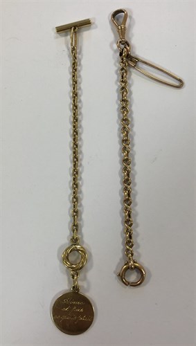 Lot 452 - Two continental gold Albertinas