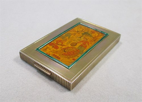Lot 316 - An Austrian metalwares silver gilt powder compact