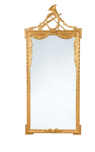 Lot 461 - An 18th century French gilt framed wall mirror