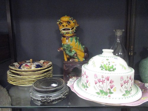 Lot 254 - An Ironstone oval tureen stand, part Wedgwood...