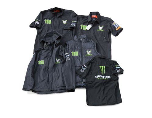 Lot 128 - Team Traction Control, a small quantity of branded clothing