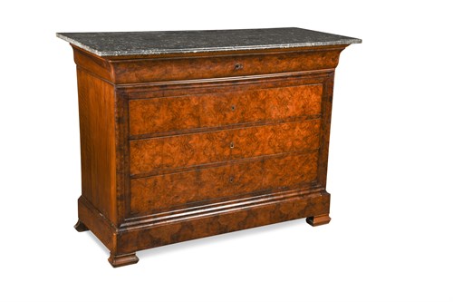 Lot 562 - A French walnut Bedemeier commode