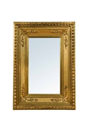 Lot 579 - A late 19th century gilt framed wall mirror