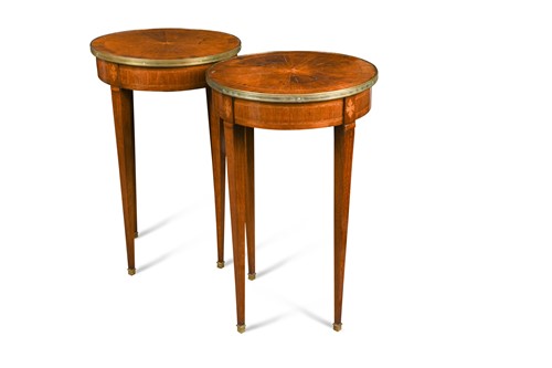 Lot 550 - A pair of late 19th century French rosewood circular occasional tables