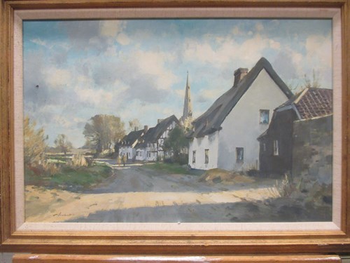 Lot 456 - Stanley Orchart (1920-2005), Landscape, oil on...