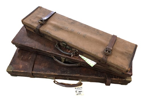 Lot 301 - Stephen Grant & Joseph Lang, an oak and leather double gun motoring case