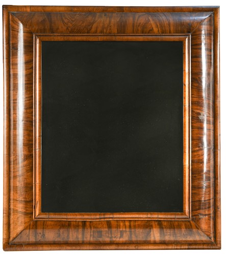 Lot 443 - A William & Mary style walnut cushion framed wall mirror