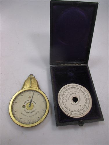 Lot 359 - A Morris patent chartometer, cased, with spare...