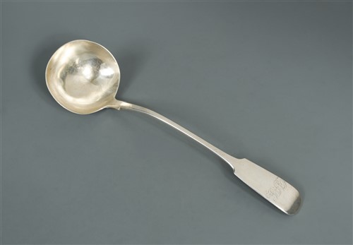 Lot 684 - Exeter - A Victorian silver soup ladle