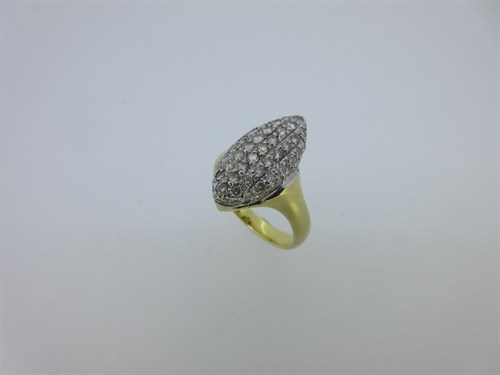 Lot 116 - A navette shaped diamond ring
