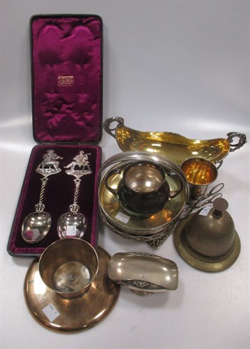 Lot 403 - A collection of Continental silver items...