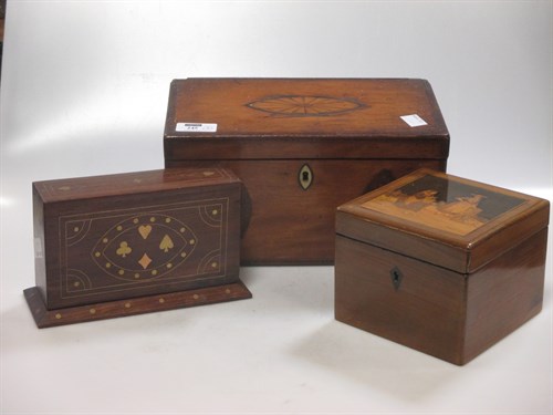 Lot 245 - A quantity of 19th Century wooden boxes