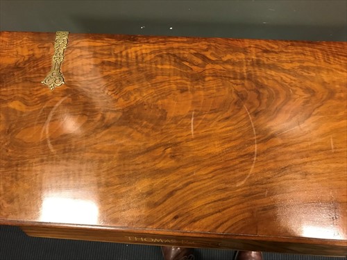 Lot 572 - A walnut cased 4 octave Clavichord by Henry Tull, dated 1932