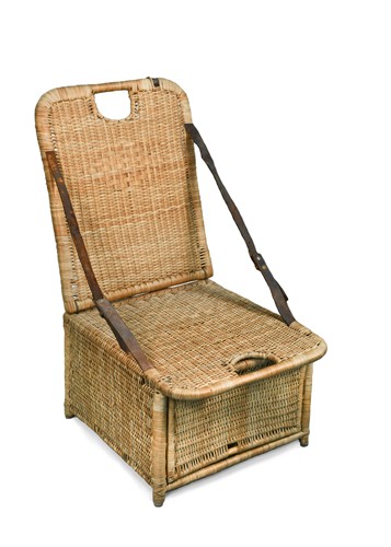 Lot 582 - An Edwardian wicker fishing chair