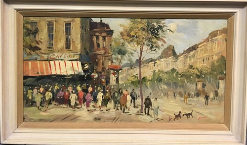 Lot 88 - French School, 20th Century, Market scene,...