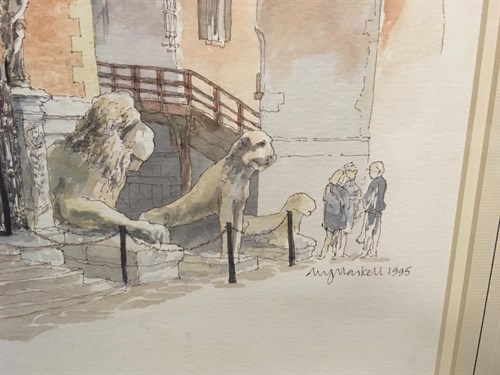 Lot 17 - W J Maskell, Arsenale di Venezia, watercolour,...