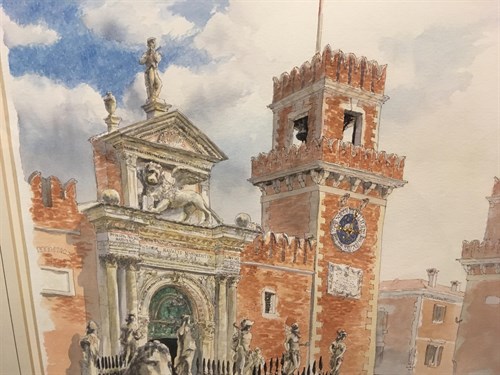 Lot 17 - W J Maskell, Arsenale di Venezia, watercolour,...