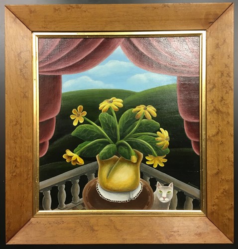 Lot 128 - Jerzy Marek (1925-2014), Yellow Flowers, oil...