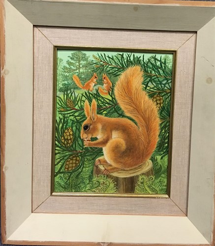 Lot 161 - Sheila Flinn (British, b.1929), Squirrels,...