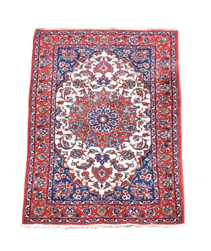 Lot 436 - A fine pair of Isfahan rugs