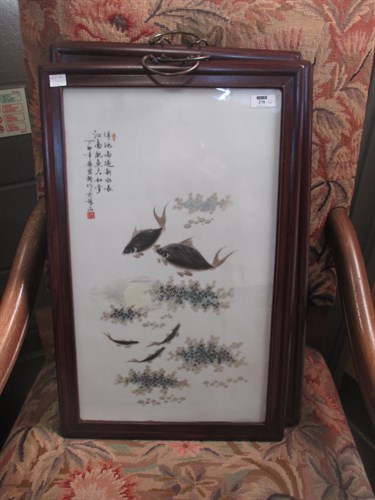 Lot 270 - A set of four Chinese early 20th century large...