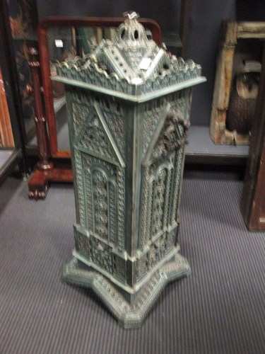 Lot 258 - An enamel conservatory heater