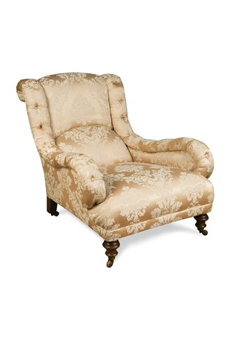 Lot 570 - A 19th century scroll framed armchair