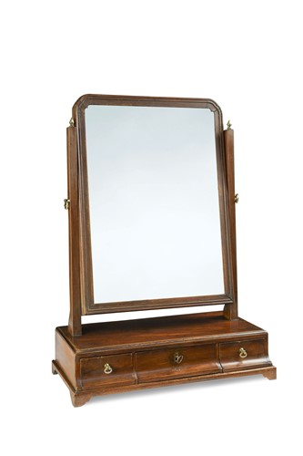 Lot 492 - A George III mahogany dressing mirror