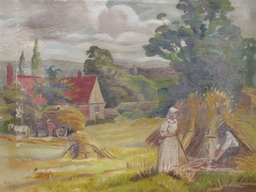 Lot 444 - English School, early 20th Century, Harvest...
