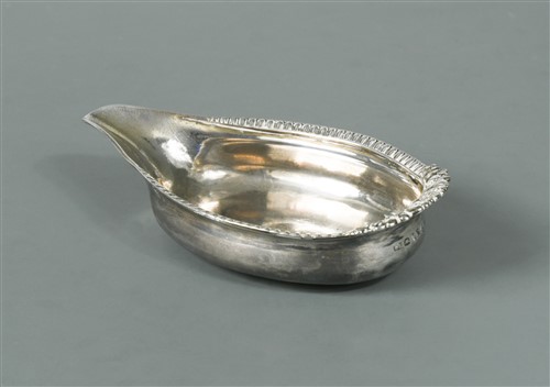 Lot 583 - A George III silver pap boat