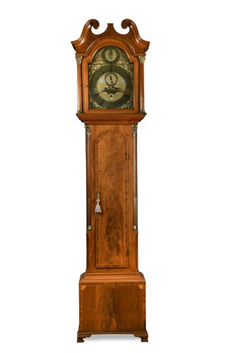 Lot 378 - A George III mahogany and banded Scottish longcase clock
