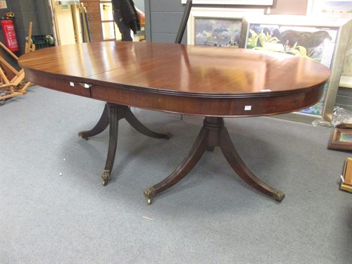 Lot 658 - A Victorian mahogany twin pedestal dining...