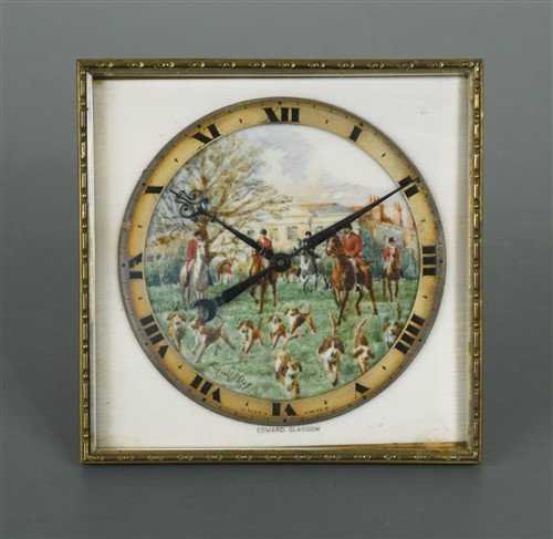 Lot 296 - An ivory mounted "hunting" strut clock by Edward, Glasgow