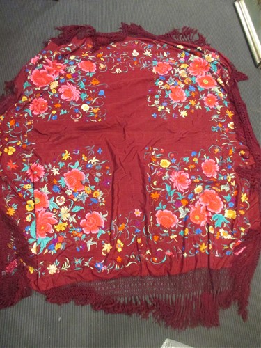 Lot 150 - Two early 20th century Chinese embroided silk...