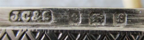 Lot 339 - Two silver vesta cases set with hardstones